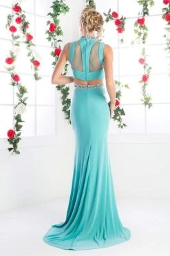 Cinderella Divine - CK20 Embellished Two Piece High Neck Trumpet Dress