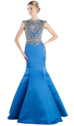 Cinderella Divine - CK21 Embellished Fitted Mermaid Evening Gown 12 Cinderella Divine - CK21 Embellished Fitted Mermaid Evening Gown