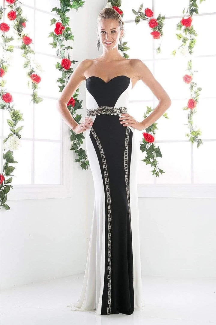Formal Gowns Cinderella Divine - CK30 Strapless Beaded Sweetheart Sheath Dress 3 Formal Gowns Cinderella Divine - CK30 Strapless Beaded Sweetheart Sheath Dress