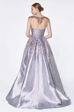 Cinderella Divine - CK836 Beaded Illusion Bateau Ballgown 5 Cinderella Divine - CK836 Beaded Illusion Bateau Ballgown