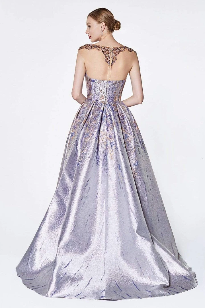 Cinderella Divine - CK836 Beaded Illusion Bateau Ballgown 4 Cinderella Divine - CK836 Beaded Illusion Bateau Ballgown