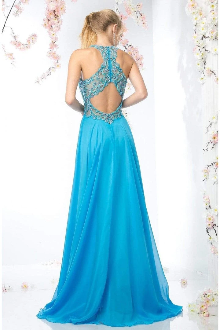 Cinderella Divine - CR730 Jewel Beaded A-line Long Dress 4 Cinderella Divine - CR730 Jewel Beaded A-line Long Dress