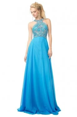 Cinderella Divine - CR730 Jewel Beaded A-line Long Dress