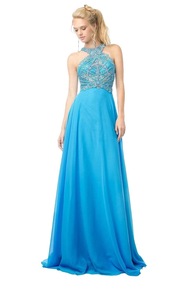 Cinderella Divine - CR730 Jewel Beaded A-line Long Dress 3 Cinderella Divine - CR730 Jewel Beaded A-line Long Dress