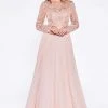 Cinderella Divine - CR780 Long Sleeve Beaded Embroidered Chiffon Dress Formal Gowns 2 Cinderella Divine - CR780 Long Sleeve Beaded Embroidered Chiffon Dress Formal Gowns
