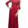 Cinderella Divine - CR781 Quarter Flounce Sleeve Beaded Lace Gown