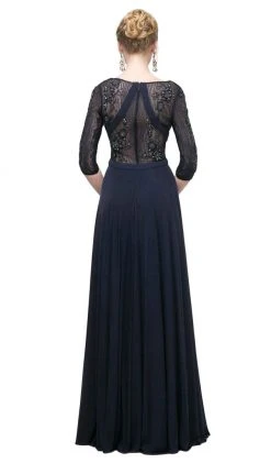 Cinderella Divine - CR785 Beaded Embroidered Empire Waist Long Dress Formal Gowns 9 Cinderella Divine - CR785 Beaded Embroidered Empire Waist Long Dress Formal Gowns