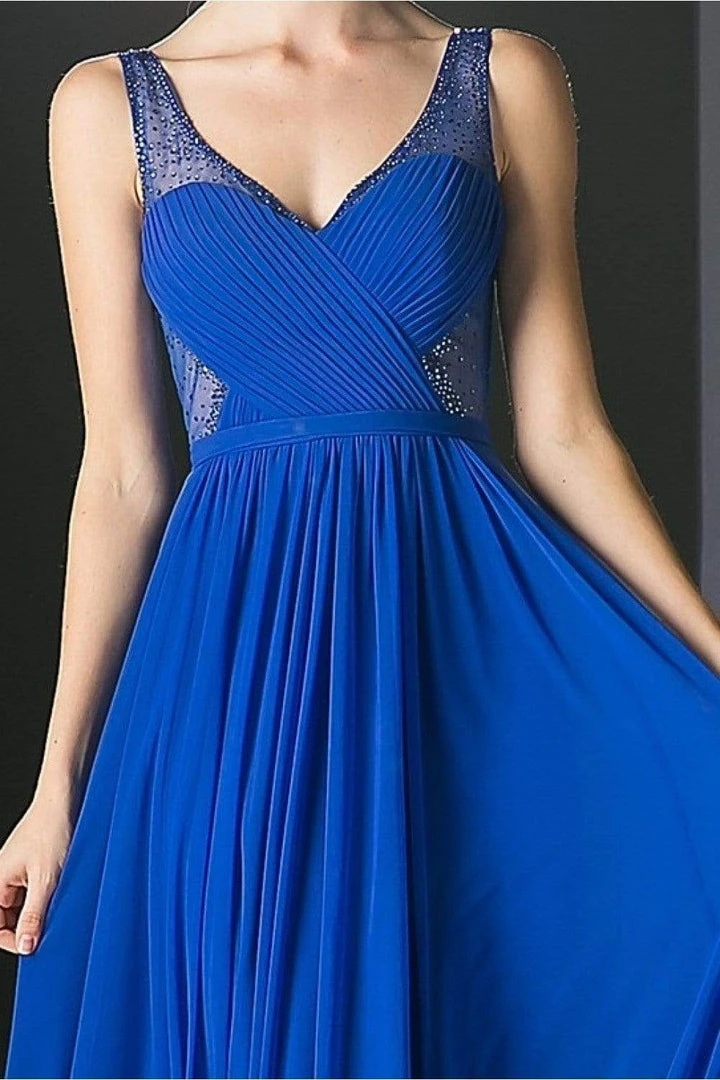 Cinderella Divine - Crisscrossed Ornate Illusion Panel Gown 8 Cinderella Divine - Crisscrossed Ornate Illusion Panel Gown