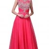 Formal Gowns Cinderella Divine - Crystal Embellished Ruched Evening Gown