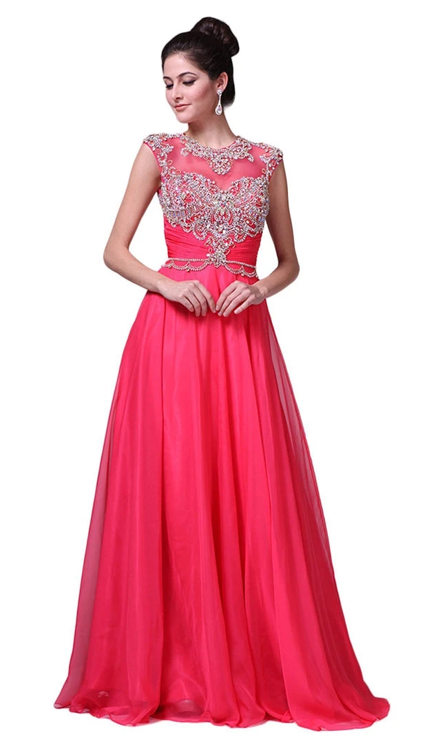 Formal Gowns Cinderella Divine - Crystal Embellished Ruched Evening Gown 3 Formal Gowns Cinderella Divine - Crystal Embellished Ruched Evening Gown