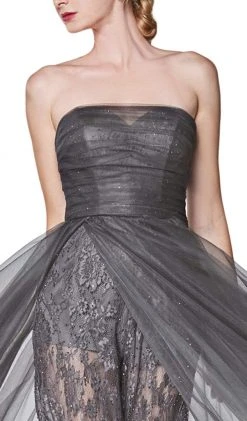 Cinderella Divine - CS021 Strapless Pantsuit With Overskirt Formal Gowns 8 Cinderella Divine - CS021 Strapless Pantsuit With Overskirt Formal Gowns