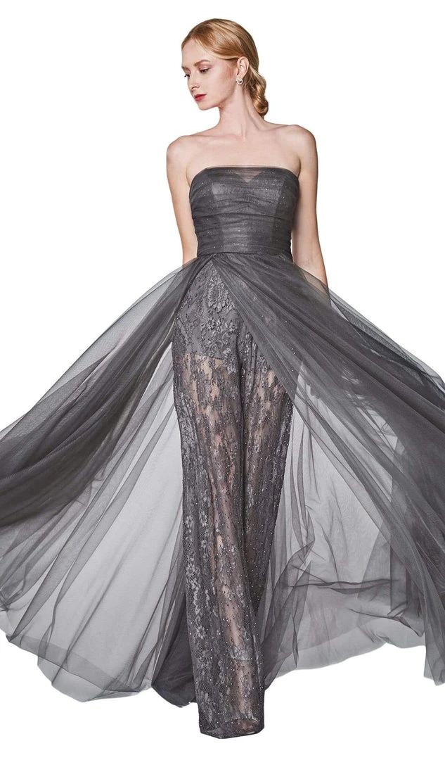 Cinderella Divine - CS021 Strapless Pantsuit With Overskirt Formal Gowns 3 Cinderella Divine - CS021 Strapless Pantsuit With Overskirt Formal Gowns