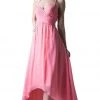Cinderella Divine - Embellished Halter High Low A-line Dress Formal Gowns