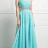Formal Gowns Cinderella Divine - Embellished Illusion Bateau Chiffon A-line Dress 1 Formal Gowns Cinderella Divine - Embellished Illusion Bateau Chiffon A-line Dress