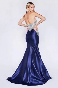 Cinderella Divine - 84099 Embellished Strapless Mermaid Evening Gown