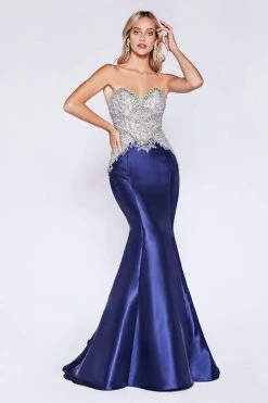 Cinderella Divine - 84099 Embellished Strapless Mermaid Evening Gown