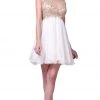 Cocktail Dresses Cinderella Divine - Embroidered Sheer Cap Sleeves Cocktail Dress
