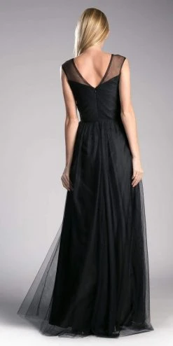 Formal Gowns Cinderella Divine - ET320 Sleeveless Pleated Top A-Line Gown