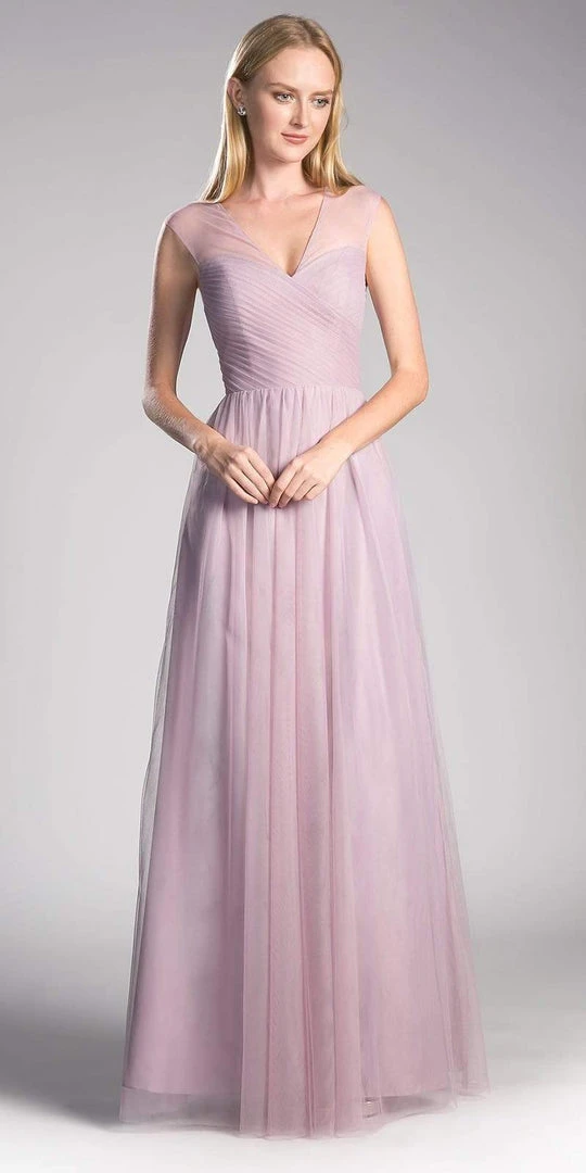 Cinderella Divine - ET320 Sleeveless Pleated Top Tulle A Line Gown Plus Size Dresses 9 Cinderella Divine - ET320 Sleeveless Pleated Top Tulle A Line Gown Plus Size Dresses
