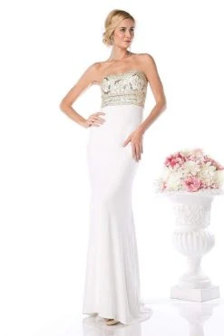 Formal Gowns Cinderella Divine - Fitted Embellished Strapless Evening Dress 8 Formal Gowns Cinderella Divine - Fitted Embellished Strapless Evening Dress