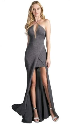 Formal Gowns Cinderella Divine - Halter Neck Shimmer Sheath Dress