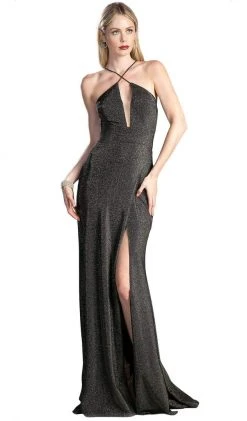 Formal Gowns Cinderella Divine - Halter Neck Shimmer Sheath Dress