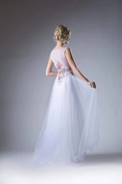 Formal Gowns Cinderella Divine - HW15 Floral Embroidered Tulle Dress