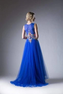Formal Gowns Cinderella Divine - HW15 Floral Embroidered Tulle Dress