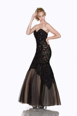 Cinderella Divine - KC1701 Beaded Lace Sweetheart Mermaid Gown