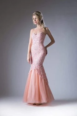 Cinderella Divine - KC1701 Beaded Lace Sweetheart Mermaid Gown