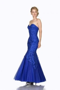 Cinderella Divine - KC1701 Beaded Lace Sweetheart Mermaid Gown