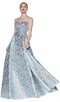 Cinderella Divine - KC19064 Strapless Brocade Sweetheart Ballgown Formal Gowns