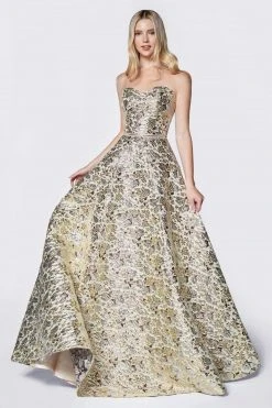 Cinderella Divine - KC19064 Strapless Brocade Sweetheart Ballgown Formal Gowns 13 Cinderella Divine - KC19064 Strapless Brocade Sweetheart Ballgown Formal Gowns