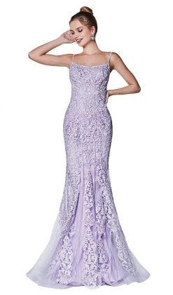 Formal Gowns Cinderella Divine - KC885 Sleeveless Sparkly Beaded Lace Mermaid Gown