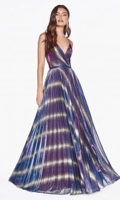 Cinderella Divine - KC895 Glittered And Multi-colored Pleated Dress Formal Gowns 8 Cinderella Divine - KC895 Glittered And Multi-colored Pleated Dress Formal Gowns