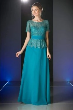 Formal Gowns Cinderella Divine - Lace Short Sleeve Illusion Bateau Sheath Dress 29 Formal Gowns Cinderella Divine - Lace Short Sleeve Illusion Bateau Sheath Dress