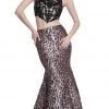 Cinderella Divine - Lace Sleeveless Two-Piece Print Mermaid Evening Gown 2 Cinderella Divine - Lace Sleeveless Two-Piece Print Mermaid Evening Gown