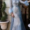 Formal Gowns Cinderella Divine - Long Sleeve Tulle Evening Gown B716 - 1 Pc Sea Mist In Size 8 Available 2 Formal Gowns Cinderella Divine - Long Sleeve Tulle Evening Gown B716 - 1 Pc Sea Mist In Size 8 Available