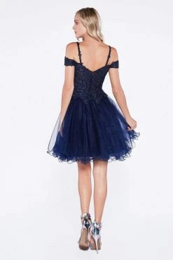 Cocktail Dresses Cinderella Divine - ML925 Beaded Lace Tulle A-line Gown