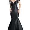 Cinderella Divine - Off-Shoulder Mikado Mermaid Dress 1 Cinderella Divine - Off-Shoulder Mikado Mermaid Dress