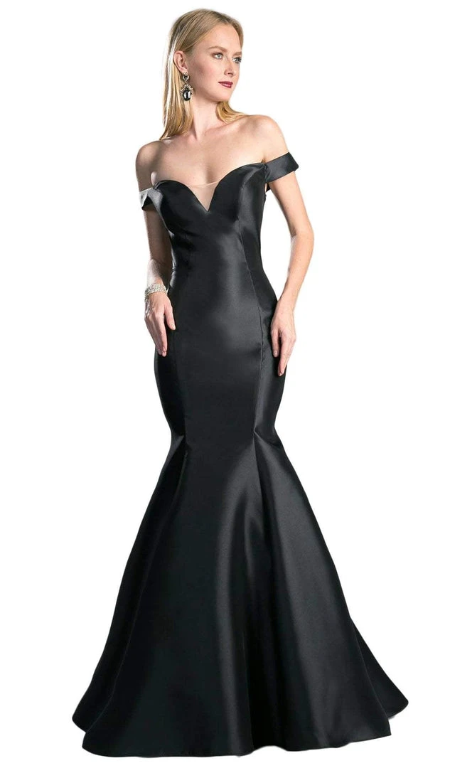 Cinderella Divine - Off-Shoulder Mikado Mermaid Dress 3 Cinderella Divine - Off-Shoulder Mikado Mermaid Dress