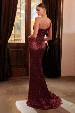 Cinderella Divine - One Shoulder Sequin Evening Dress CH182