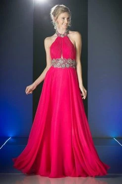 Formal Gowns Cinderella Divine - PC905 Ruched Cutout Halter Chiffon Gown 8 Formal Gowns Cinderella Divine - PC905 Ruched Cutout Halter Chiffon Gown