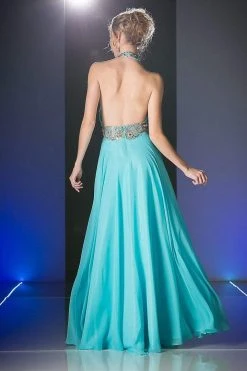 Formal Gowns Cinderella Divine - PC905 Ruched Cutout Halter Chiffon Gown 7 Formal Gowns Cinderella Divine - PC905 Ruched Cutout Halter Chiffon Gown