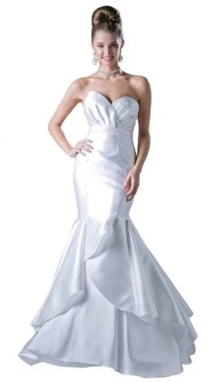 Formal Gowns Cinderella Divine - Pleated Modified Sweetheart Ruffled Mermaid Dress 11 Formal Gowns Cinderella Divine - Pleated Modified Sweetheart Ruffled Mermaid Dress