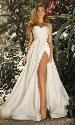 Formal Gowns Cinderella Divine - Ruched Sweetheart Wedding Dress CD0166W - 1 Pc Off White In Size L Available