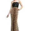 Formal Gowns Cinderella Divine - S5235 Cheetah Printed Long Sheath Dress 2 Formal Gowns Cinderella Divine - S5235 Cheetah Printed Long Sheath Dress
