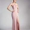 Cinderella Divine - CF279-1 Shimmer Halter Neck Sheath Evening Dress 2 Cinderella Divine - CF279-1 Shimmer Halter Neck Sheath Evening Dress