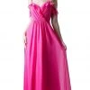 Formal Gowns Cinderella Divine - Simple V-neck Ruffled A-line Dress