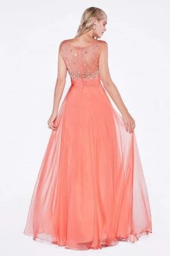 Cinderella Divine - Sleeveless Bedazzled Plunging V-neck A-line Dress Formal Gowns 7 Cinderella Divine - Sleeveless Bedazzled Plunging V-neck A-line Dress Formal Gowns